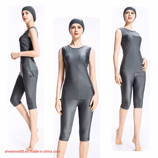 Mulheres muçulmanas roupa de banho meninas maiô burkini islâmico sem mangas senhoras beachwear